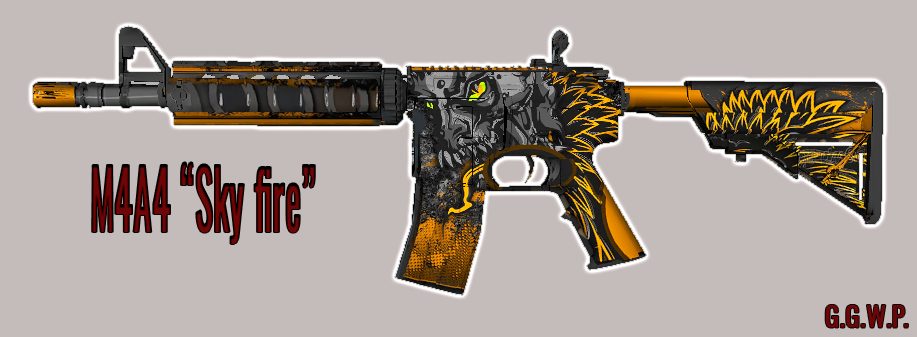 Серверная модель M4A4 "Sky fire"