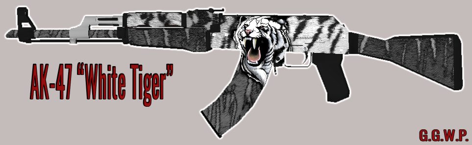 Серверная модель AK-47 "Белый тигр"