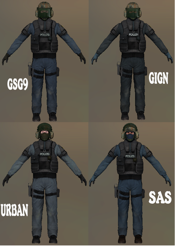 Пак серверных скинов CT «GSG9»