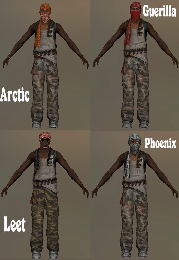 Пак серверных скинов T «Пираты»