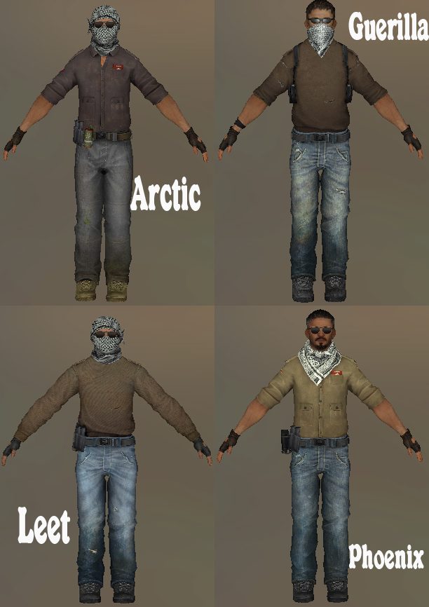 Пак серверных скинов T «Leet»