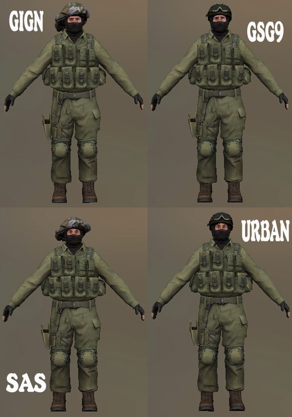 Пак серверных скинов CT «IDF»