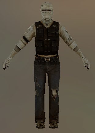 Серверный скин "Обожженный человек"