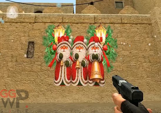 Новогодняя текстура "Санты"